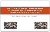 Directrices para complementos alimentarios de vitaminas y/o minerales CAC/GL 55 - 2005