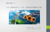Unidad 7    La energía y su transformación