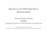 VII COLOQUIO ARCHIVÍSTICO DE PERUPETRO - Acceso a información y democracia