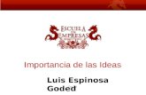 La importancia de las Ideas. Luis Espinosa Goded