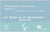 Los blogs en el Aprendizaje Servicio