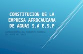 Constitucion de la empresa afrocaucana de aguas s.a e.s.p