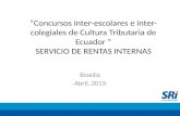 Concursos inter-escolares e inter-colegiales de Cultura Tributaria de Ecuador: Servicio de Renta  Elisabeth Porras