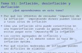 Tema 11 - La inflación, desinflación y deflación