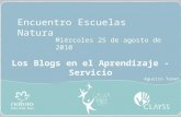 Los blogs en el aprendizaje servicio