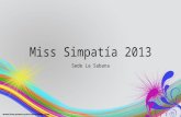 Miss simpatía 2013