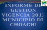 Infome de gestión 2012   municipio de choachí
