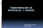 Transformación de materiales y energía