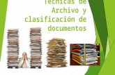 Técnicas de archivo y clasificación de documentos