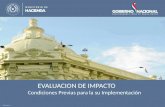 Evaluación de Impacto. Condiciones Previas para la su Implementación / Ministerio de Hacienda (Paraguay)