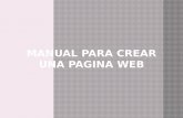 Manual para crear una pagina web