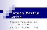 Premio Príncipe de Asturias de literatura Carmen M. Gaite