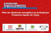 8. Avance en la implementación del Plan de eficiencia energética en la Empresa Proactiva Aguas de Tunja