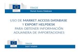 Uso de market acess database y export helpdesk