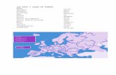 Mapa los ríos y lagos de Europa