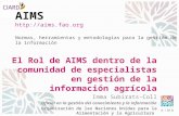 El Rol de AIMS dentro de la comunidad de especialistas en gestión de la información agrícola