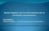 Bases legales de la informática en el contexto venezolano