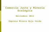 Comercio Justo y Minería Ecológica