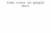Como crear un google docs tecnologia