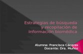 Estrategias de búsqueda y recopilación de información biomédica