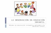 La observación en educación infantil