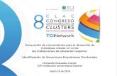 TCILatinAmerica15 Generación de conocimiento para el desarrollo de iniciativas cluster