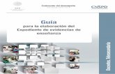 Guías para la Elaboración del Expediente de Evidencias de Enseñanza. Telesecundaria, Primaria y Preescolar. Docentes.