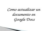 Realizar cambios en google docs