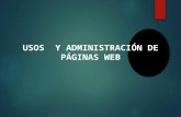 Usos y administración de paginas web