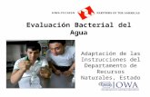 Instrucciones evaluación bacterial del agua 2013