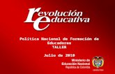 Taller discusión política de formación docente foro educativo 2010