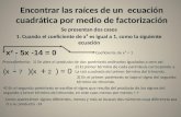 Raices por factorización