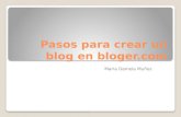 Pasos para crear un blog en bloger