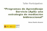 Programas de Aprendizaje Servicio (ApS): una estrategia de mediación bidireccional
