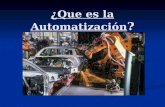 Que es la Automatización