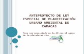 Anteproyecto de Ley Especial sobre la Planificación Urbano Ambiental de Caracas