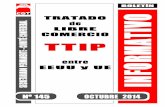 Informe Tractat de Lliure Comerç TTIP #noTTIP