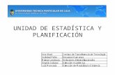 PLANIFICACION Y ESTADISTICAS UTPL