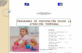 Programas de prevención desde la atención temprana