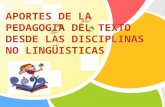Aporte de la Pedagogía de Texto desde las Disciplinas No Lingüísticas