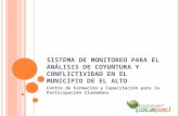 Sistema de monitoreo para el análisis de coyuntura y conflictividad en El Alto