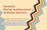 Síntesis  portal institucional y sistema genesis