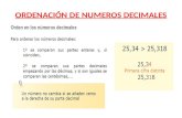 Ordenacion de números decimales