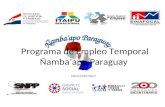 Programa de empleo temporal ñamba’apo paraguay. .