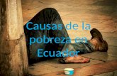 Causas de la pobreza en Ecuador