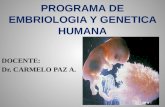 Programa de embriologia y genetica humana