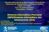 Sistema Informático Perinatal y Sistema Informático del Adolescente. Dr. Durán