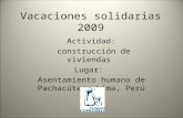 Vacaciones Solidarias 2009