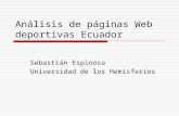 Análisis de páginas web deportivas ecuador