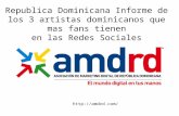 Republica Dominicana los 3 Artistas con mas fans en las redes sociales 2014